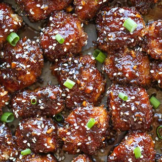 Sticky Garlic Chicken Bites