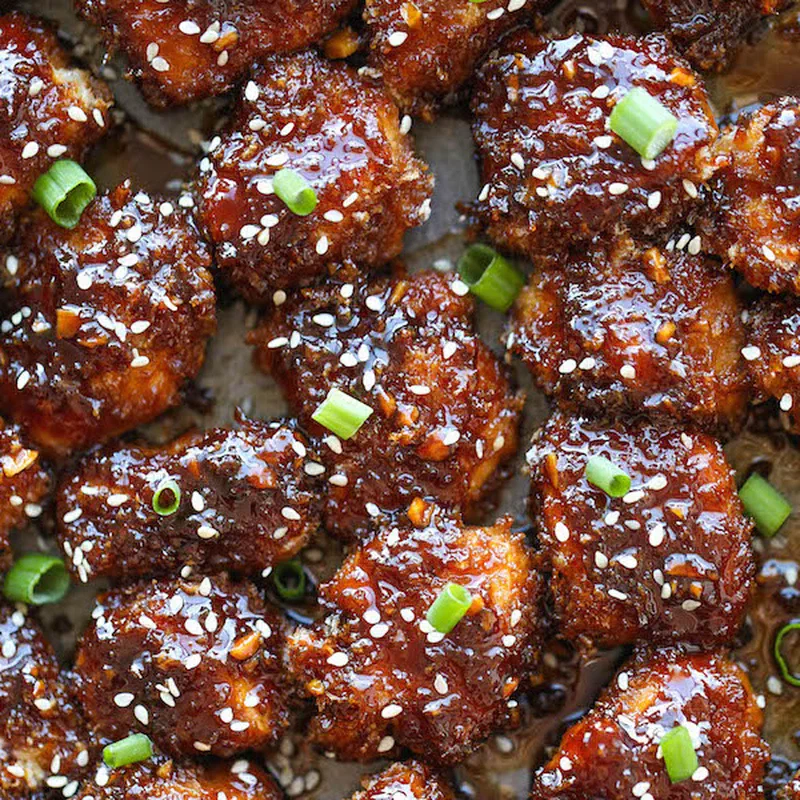 Sticky Garlic Chicken Bites